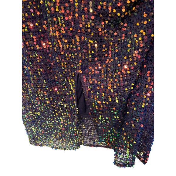 Wild Fable Purple Rainbow Sequins Sleeveless Stretch Maxi Dress XXL - Picture 4 of 6